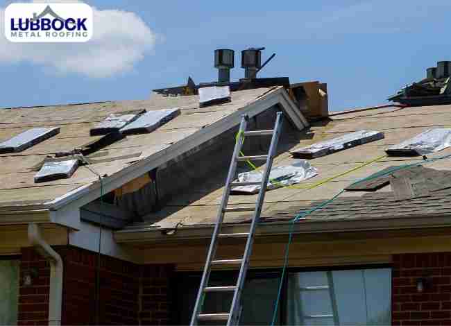 Roof under repair during replacement comparison